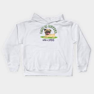 Funny Cute awesome Pug shirt with great attitude Kids Hoodie